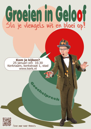 Poster Goochelaar Jan Groeien in geloof goochelpreek